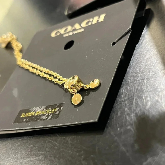 Coach Interlocking Open Circle Pearl Slider Bracelet CO232 - Picture 7 of 8